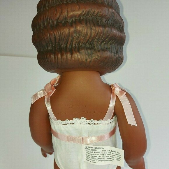 DAISY KINGDOM PANSY DOLL African American 1991 Dark Skin dress shoes 17" Ex Con - Picture 11 of 12